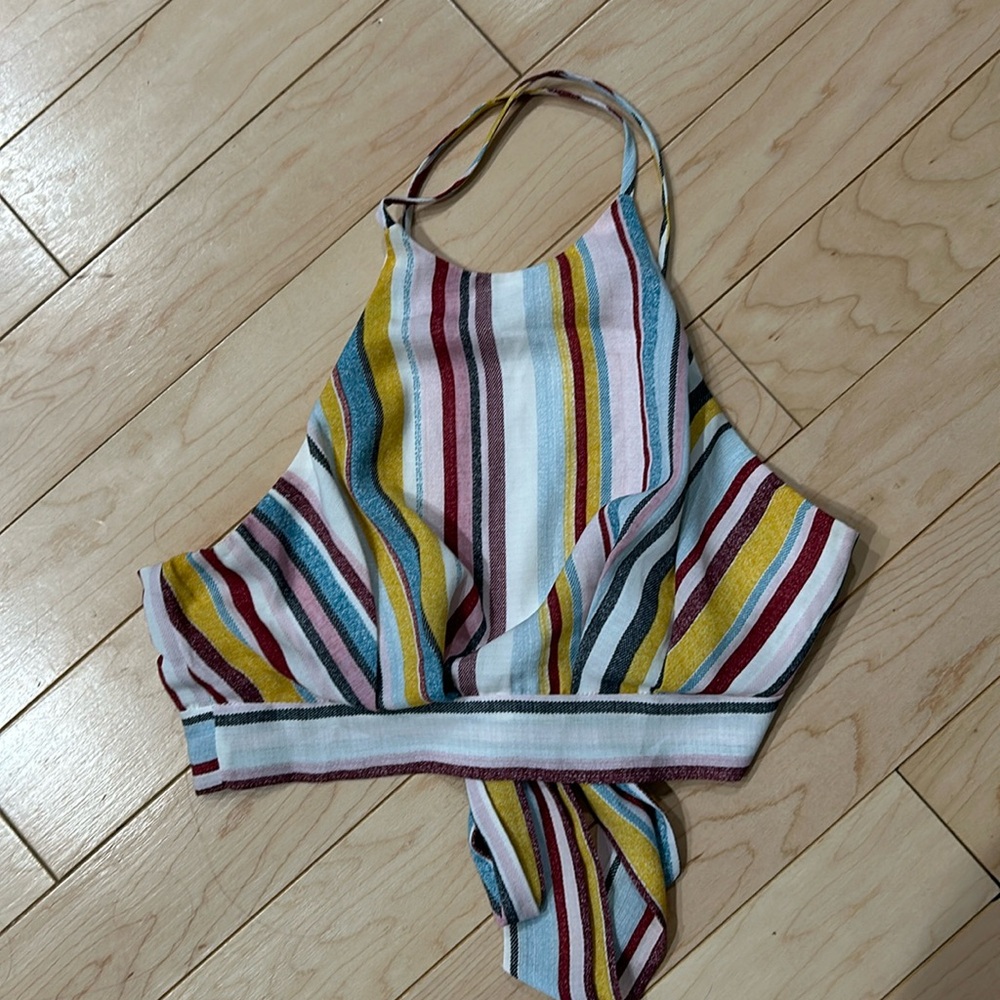 AQUA Multicolor crop top (part of set)